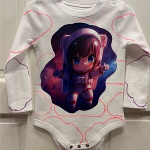 Galaxy Adventure Kids Bodysuit - White